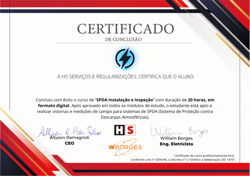 CURSO SPDA certificado FRENTE